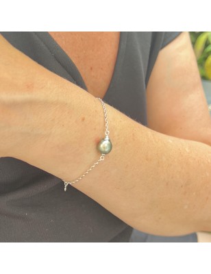 genuine tahitian cultured pearl women bracelet silver price - tahitian bracelet