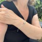 Gena – Armband aus limettengrünen Tahitiperlen