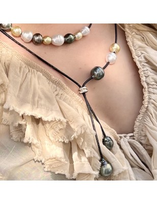 south sea pearls and tahitian pearls long necklace price - tahitian jewelry - tahitian jewerly stores