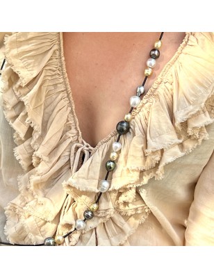 south sea pearls and tahitian pearls long necklace price - tahitian jewelry - tahitian jewerly stores