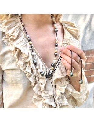south sea pearls and tahitian pearls long necklace price - tahitian jewelry - tahitian jewerly stores