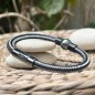 Ezio - Pulsera para hombre con perla de Tahití y pavo real - 11,60 mm