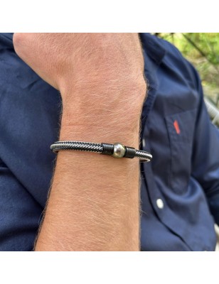 Ezio - Bracciale da uomo con perla di Tahiti - 10,72 mm