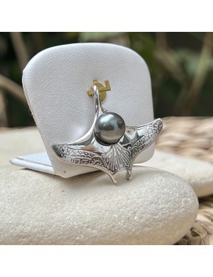 quelle est la symbolique de la raie manta? pendentif homme perle tahitienne prix