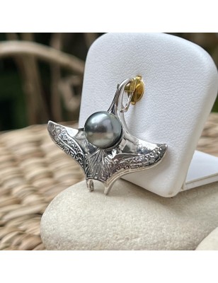 Manta Ray - Perle di Tahiti grigie - 8,20 mm