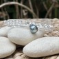 Souffle des Lagons - Oval Tahitian Pearl - Rhodium-plated Silver