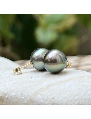 Pendientes de perlas de Tahití