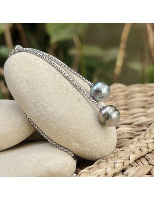 rare tahiti pearl lagoon-blue hue women's necklace - tahitian necklace for women - tahitian jewelry