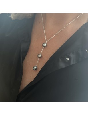 modulable Collier chaîne Perles de Tahiti femme - huître à perle