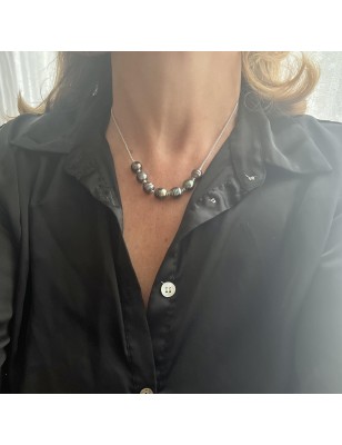 Collier femme modulable 7 perles de Tahiti - collier tahitien féminin
