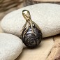 Octopus - Engraved Tahitian Pearl 18K Gold Pendant