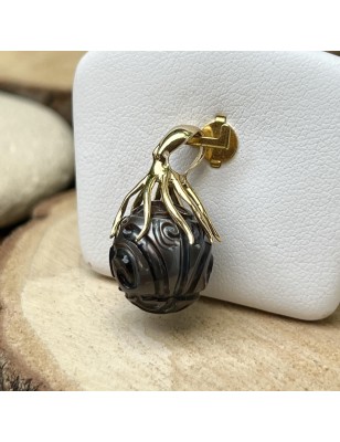 octopus gold pendant tahitian pearl engraved price cultured pearls