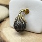 Octopus - Engraved Tahitian Pearl 18K Gold Pendant