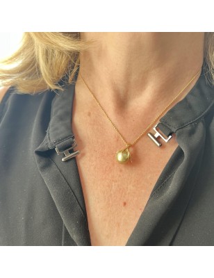 Octopus - Golden Tahitian Pearl 18K Gold Pendant