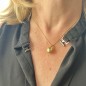 Octopus - Golden Tahitian Pearl 18K Gold Pendant