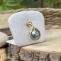 Octopus - Blue-peacock Tahitian Pearl 18K Gold Pendant