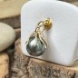 Octopus - Blue-peacock Tahitian Pearl 18K Gold Pendant
