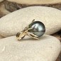 Octopus - Blue-peacock Tahitian Pearl 18K Gold Pendant