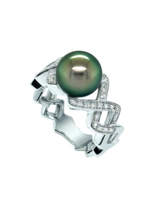 Vaiana - Perla de Tahití 8/9 mm - Plata 925 bañada en rodio