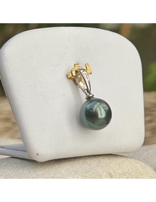 femme pendentif argent perle Tahiti verte prix - pendentif tahitien pour femme