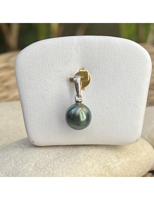Tahiti pearl women's pendant price - green colour pearl from Tahiti on pendant for women