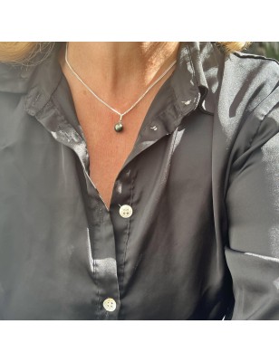 femme pendentif argent perle Tahiti verte prix - pendentif tahitien pour femme