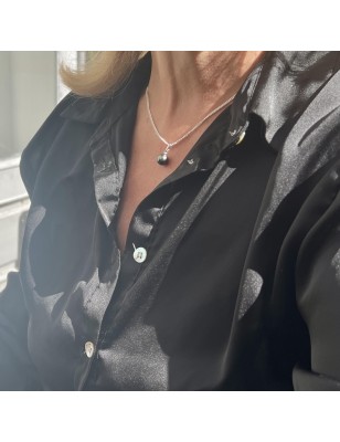 femme pendentif argent perle Tahiti verte prix - pendentif tahitien pour femme