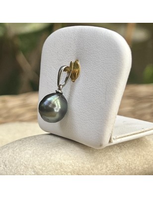 Tahiti pearl women's pendant price - green colour pearl from Tahiti on pendant for women