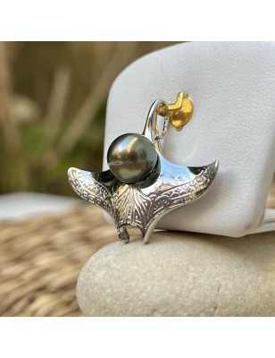 perle de culture de Tahiti paon en pendentif homme argent perle prix bijoux tahitiens