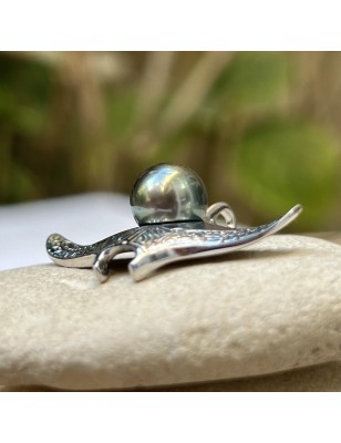 perle de culture de Tahiti paon en pendentif homme argent perle prix bijoux tahitiens