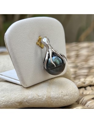 meaning octopus men's pendant Tahitian cultured pearl price - perla Tahiti cultured pearls