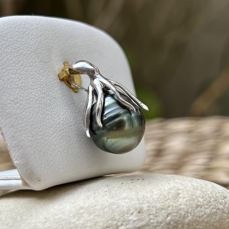 ماوي - لؤلؤة تاهيتي - أخضر - 11.27 مم