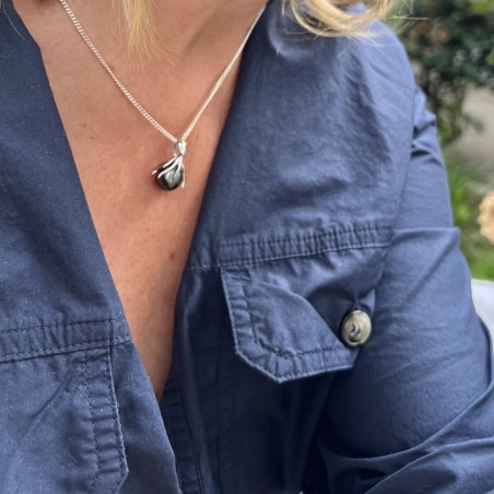 Octopus - Pendentif Or 18 Carats Perle de Tahiti Peacock Bleue