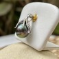 Octopus - Tahitian Blue-peacock Pearl 18K Gold Pendant