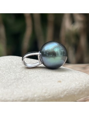 grosse perle de culture de Tahiti bleue en pendentif homme perle rare prix