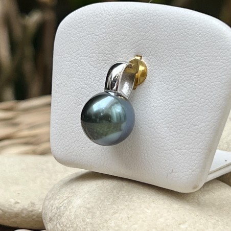 grosse perle de culture de Tahiti bleue en pendentif homme perle rare prix