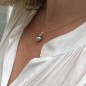 Moana Kea - Lagoon-blue Tahitian Pearl - 18k Gold Pendant