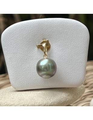 lagoon-blue hue tahiti cultured pearl women's pendant - tahitian pendant for women you love