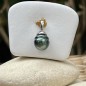 Moemoea - Blue-green Tahitian Pearl - Sterling Silver Pendant