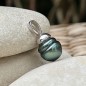Moemoea - Perle de Tahiti Bleu-vert - Argent Rhodié