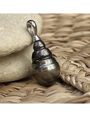 pendentif homme perle Tahiti marron - pendentif tahitien avec une très grosse perle prix