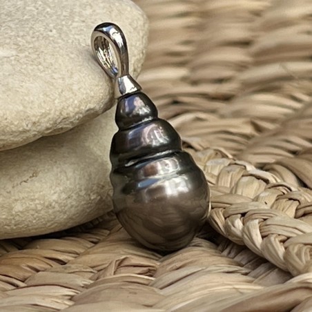 pendentif homme perle Tahiti marron - pendentif tahitien avec une très grosse perle prix