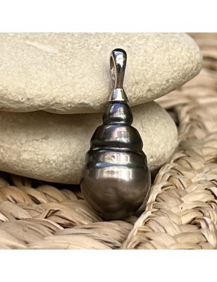 pendentif homme perle Tahiti marron - pendentif tahitien avec une très grosse perle prix