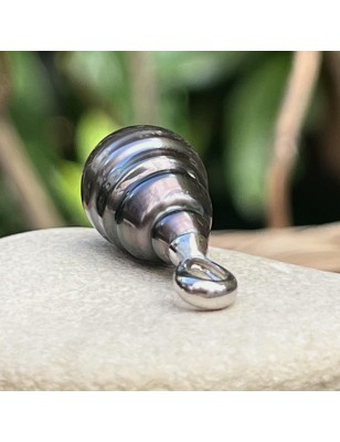 pendentif homme perle Tahiti marron - pendentif tahitien avec une très grosse perle prix
