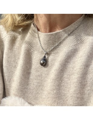 pendentif homme perle Tahiti marron - pendentif tahitien avec une très grosse perle prix