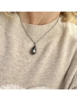 pendentif homme perle Tahiti marron - pendentif tahitien avec une très grosse perle prix
