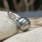 Teiva - 9.80mm Lagoon-blue Peacock Tahitian Pearl Pendant