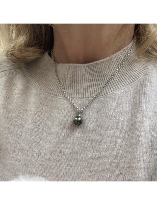 pendentif homme perle Tahiti verte - pendentif tahitien avec une très grosse perle prix