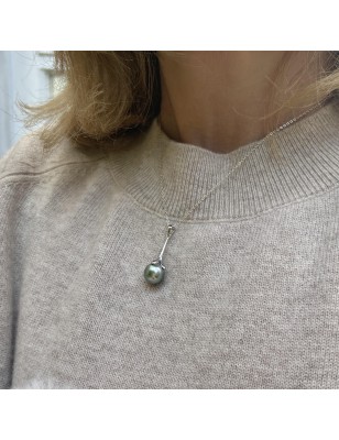 green lagoon Tahiti pearl women's pendant price - rare pearl for women tahitian jewellerey