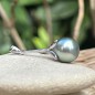 Vaihana - Lagoon Green Tahitian Pearl Pendant